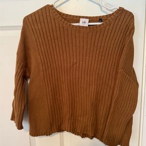 Brown Ribbed Sweater
